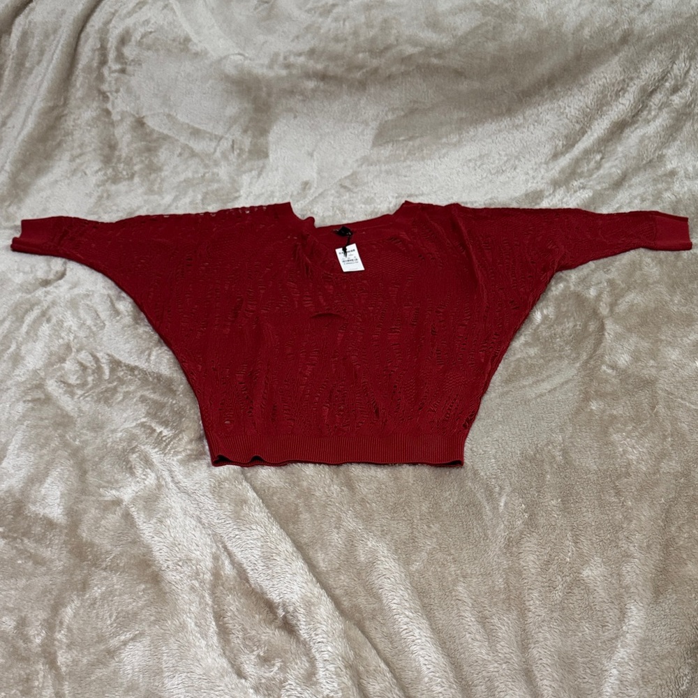 Express Red Women's Crew Neck Sweater